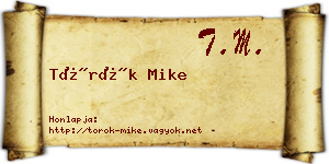 Török Mike névjegykártya